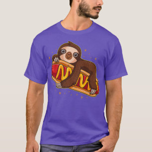Schattigee luiaard hotdog grappige foodie cadeau h t-shirt