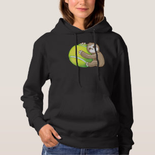 Schattigee luiaard houdt van tennisbal hoodie