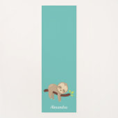 Schattigee Luiaard Kawaii Dierenillustratie op Aqu Yogamat (Voorkant)