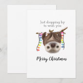 Schattigee Luiaard Kerst Kaart (Voorkant / Achterkant)