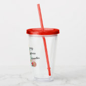 Schattigee luiaard kerstboom gepersonaliseerd acryl drinkbeker (Links)
