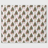 Schattigee luiaard kerstboom Kinderen Cadeaupapier (Vlak)