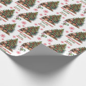 Schattigee luiaard kerstboom Kinderen Cadeaupapier (Hoek)