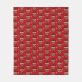 Schattigee luiaard kerstvakantie rode fleece deken (Voorkant)