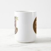 Schattigee luiaard liefhebbers Monogram toevoegen Koffiemok (Center)