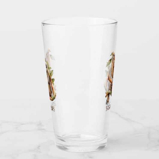 Schattigee luiaard liefhebbers Voeg naam toe Glas (Links)