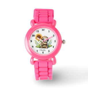 Schattigee luiaard liefhebbers Voeg naam toe Horloge