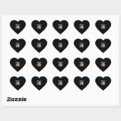 Schattigee Luiaard Lovers Funny Halloween Pumpkin  Hart Sticker (Vel)
