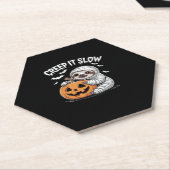 Schattigee Luiaard Lovers Funny Halloween Pumpkin  Kartonnen Onderzetters (Schuin)