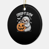 Schattigee Luiaard Lovers Funny Halloween Pumpkin  Keramisch Ornament (Links)