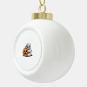 Schattigee Luiaard Lovers Funny Halloween Pumpkin  Keramische Bal Ornament (Rechts)