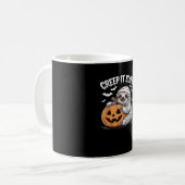 Schattigee Luiaard Lovers Funny Halloween Pumpkin Koffiemok (Voorkant links)