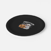 Schattigee Luiaard Lovers Funny Halloween Pumpkin  Papieren Bordje (Gekanteld)