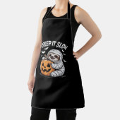 Schattigee Luiaard Lovers Funny Halloween Pumpkin  Schort (Insitu)