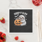 Schattigee Luiaard Lovers Funny Halloween Pumpkin  Servet (Insitu)