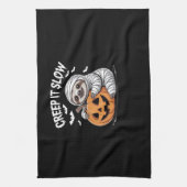 Schattigee Luiaard Lovers Funny Halloween Pumpkin  Theedoek (Verticaal)