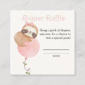 Schattigee Luiaard Luiaard Baby shower Luiaard Raf Informatiekaartje (Voorkant)