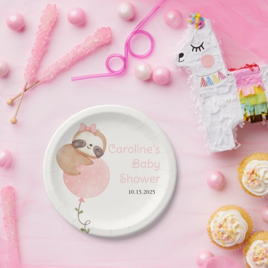 Schattigee Luiaard Luiaard Baby shower Luiaard Raf Papieren Bordje (Feest)