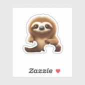 Schattigee luiaard met pompoen Halloween Cartoon V Sticker (Vel)