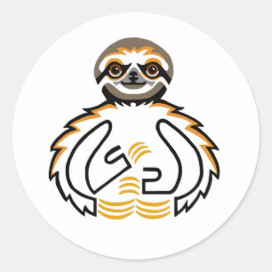Schattigee LUIAARD -Natuur - Ecologie- Wildlife Ronde Sticker