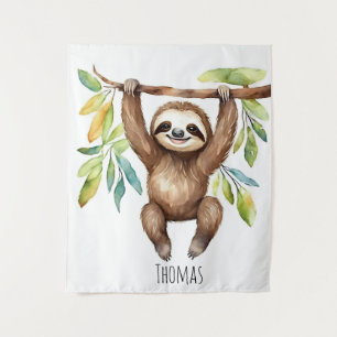 Schattigee luiaard Oerwoud Dierenvriend geschenken Wandkleed