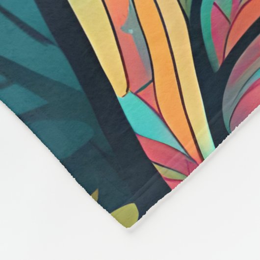 Schattigee luiaard omringd door bloemen fleece deken (Hoek)