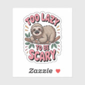 Schattigee Luiaard op Branch met Speels Sticker (Vel)