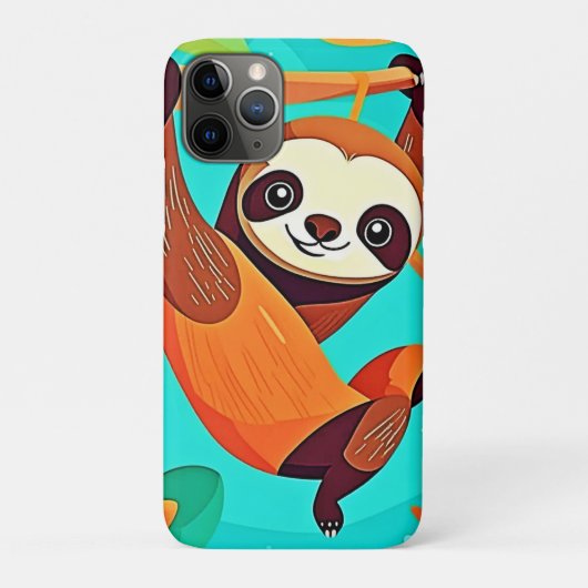Schattigee luiaard opknoping in Oerwoud Case-Mate iPhone Case (Achterkant)
