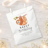 Schattigee luiaard verjaardagsgunst tas bedankzakje (Geknipt)