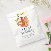 Schattigee luiaard verjaardagsgunst tas bedankzakje (Gezegeld)