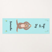 Schattigee Luiaard Yoga De hele dag gepersonalisee Yogamat (Voorkant (horizontaal))