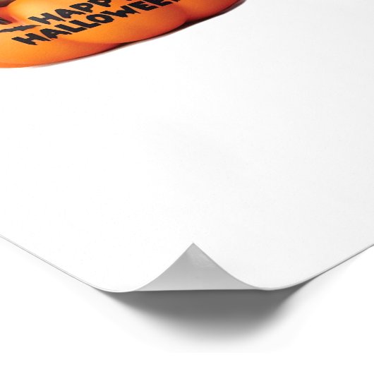 Schattigee luiaard zit in een pompoen. Tekst Happy Poster (Hoek)