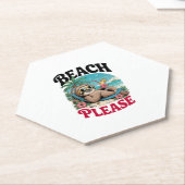 Schattigee luiaard zomertijd kartonnen onderzetters (Schuin)