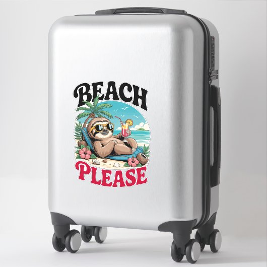 Schattigee luiaard zomertijd sticker (Koffer)