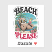 Schattigee luiaard zomertijd sticker (Vel)