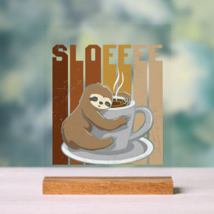Schattigee luiaardenliefhebbers acryl bord