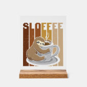 Schattigee luiaardenliefhebbers acryl bord (Voorkant)