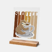 Schattigee luiaardenliefhebbers acryl bord (Hoek)