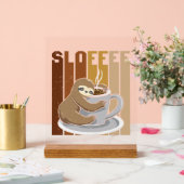 Schattigee luiaardenliefhebbers acryl bord (Huwelijk)