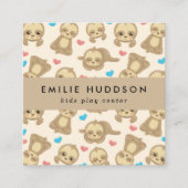 Schattigee luiaards, Kinder Play Center, Activity  Vierkante Visitekaartje (Voorkant)