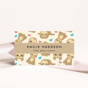 Schattigee luiaards, Kinder Play Center, Activity  Visitekaartje