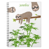 Schattigee luiaards monogram notitieboek (Voorkant)