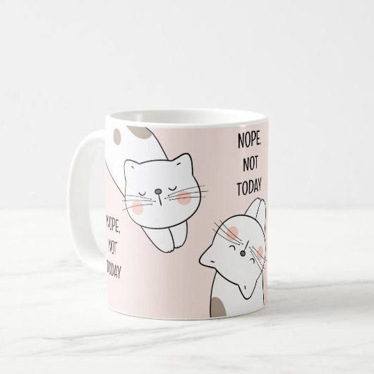 Schattigee luie kattennaam roze kattenliefhebber M Koffiemok (Voorkant links)