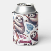  Schattigee luie naadloze Waterverf Blikjeskoeler (Blikje Achterkant)