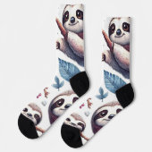 Schattigee luie naadloze Waterverf Sokken (Links)