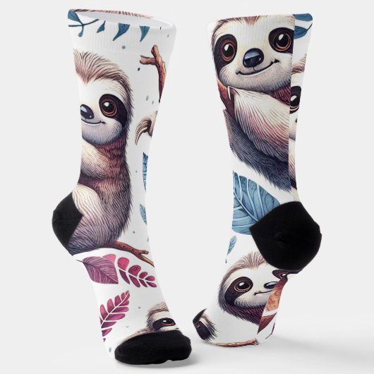 Schattigee luie naadloze Waterverf Sokken (Gebogen)