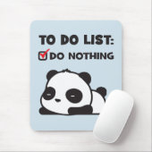 Schattigee luie panda - to do list - NIETS - grapp Muismat (Met muis)