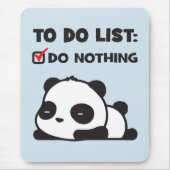 Schattigee luie panda - to do list - NIETS - grapp Muismat (Voorkant)