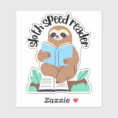 Schattigee luie snelheidslezer waterdicht sticker (Vel)