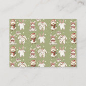 Schattigee Luier Raffle Ticket van Winter Baby sho Informatiekaartje (Achterkant)